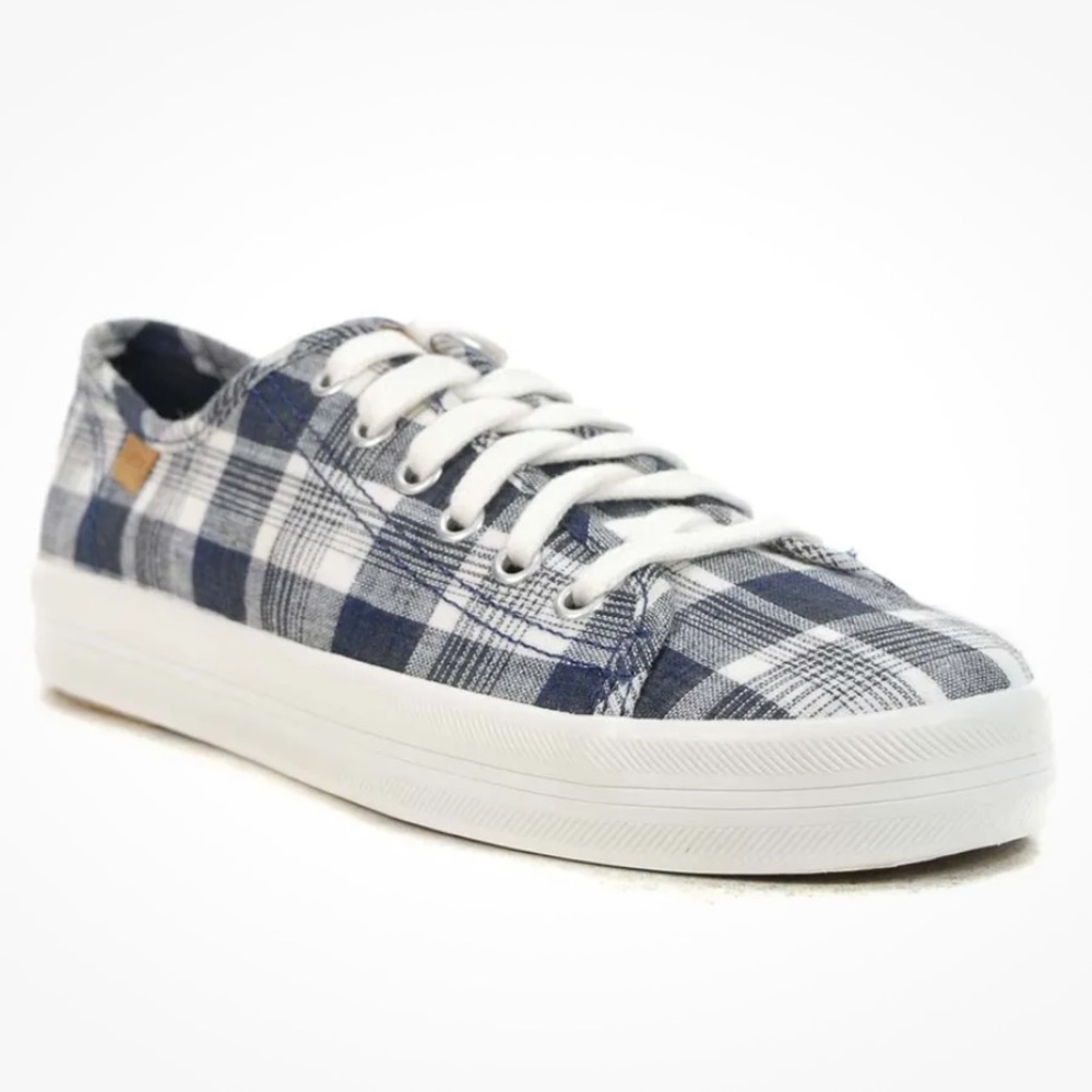 Keds Kickstart Multi Blue Plaid Sneakers